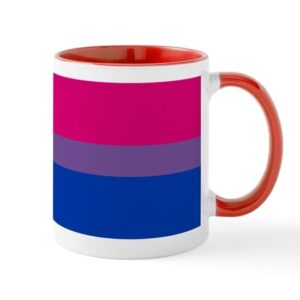 cafepress bisexual pride mug ceramic coffee mug, tea cup 11 oz
