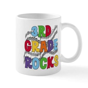 cafepress bright colors 3rd grade mug ceramic coffee mug, tea cup 11 oz
