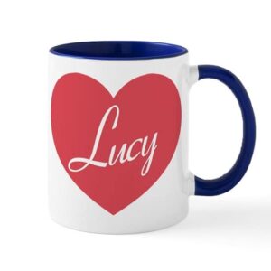 cafepress i love lucy heart ceramic coffee mug, tea cup 11 oz