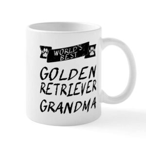 cafepress worlds best golden retriever grandma mugs ceramic coffee mug, tea cup 11 oz