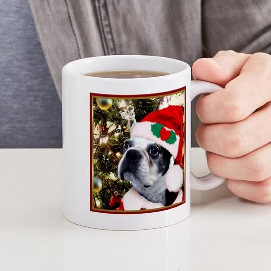 CafePress Christmas Boston Terrier Mug Ceramic Coffee Mug, Tea Cup 11 oz