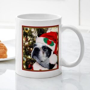 CafePress Christmas Boston Terrier Mug Ceramic Coffee Mug, Tea Cup 11 oz