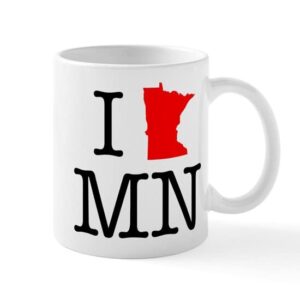 cafepress i love mn minnesota mug ceramic coffee mug, tea cup 11 oz