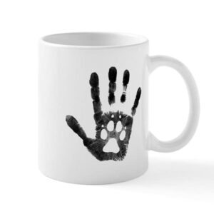 cafepress lobo paw print mug ceramic coffee mug, tea cup 11 oz