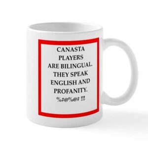 cafepress canasta joke mugs ceramic coffee mug, tea cup 11 oz