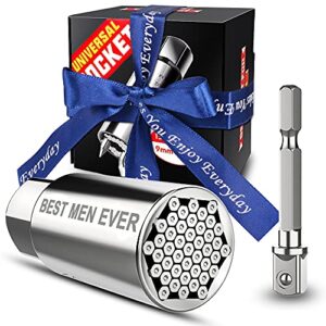 stocking stuffers for men gifts, universal socket, unique christmas birthday gifts for men dad boyfriend father husband him from daughter son wife,cool gadgets hand multitools 13/16”- 11/32”(9-21mm)