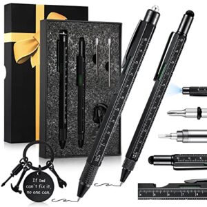 gifts for men, stocking stuffers for men 9 in 1 multitool pen with keychain, tools cool gadgets christmas gifts for dad, boyfriend, husband, gifts for men who have everything (dad style)