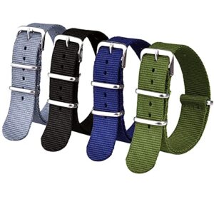 ritche christmas stocking stuffers 20mm nylon strap nylon watch band compatible with timex weekender watch for men women (4 packs)
