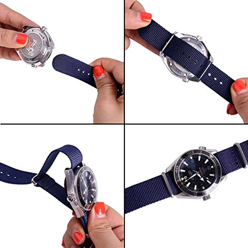 Ritche Christmas Stocking Stuffers 20mm Nylon Strap Nylon Watch Band Compatible with Timex Weekender Watch for Men Women (4 Packs)