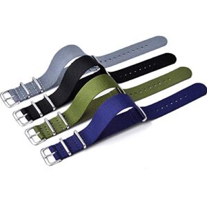 Ritche Christmas Stocking Stuffers 20mm Nylon Strap Nylon Watch Band Compatible with Timex Weekender Watch for Men Women (4 Packs)