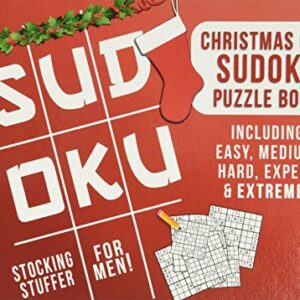 Stocking Stuffers for Men: Christmas Gift: Sudoku Puzzle Book Including Easy, Medium, Hard, Expert & Extreme