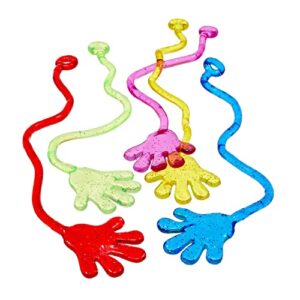 cool chimpanzee stretchy sticky hands kids party favors for kids 4-8 (100-pack) toy assortment, stocking stuffers, easter egg toys fillers