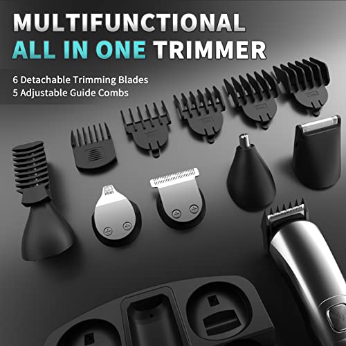 Ufree Beard Trimmer for Men, Waterproof Electric Hair Trimmer Beard Grooming Kit Mustache Trimmer Body Shaver, Cordless Hair Clippers Electric Razor for Men, Gifts for Men