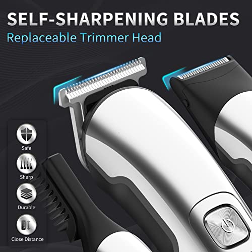 Ufree Beard Trimmer for Men, Waterproof Electric Hair Trimmer Beard Grooming Kit Mustache Trimmer Body Shaver, Cordless Hair Clippers Electric Razor for Men, Gifts for Men