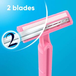 Gillette Venus Daisy Classic Disposable Razors for Women, 18 Count, Hair Removal for Women