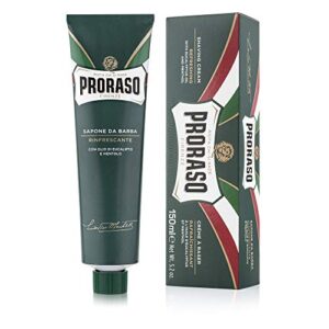 proraso shaving cream for men, refreshing and toning with menthol and eucalyptus oil, 5.2 ounce