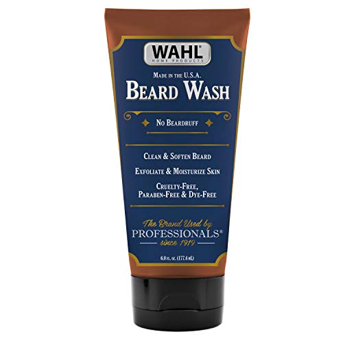 Wahl Beard Wash Face Exfoliator with Essential Oils for Moisturizing Skin Beard Hair – Manuka Oil, Meadowfoam Seed Oil, Clove Oil, Moringa Oil, and More - Model 805601