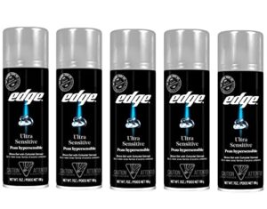 edge shave gel, fragrance free, ultra sensitive 7 oz pack of 5