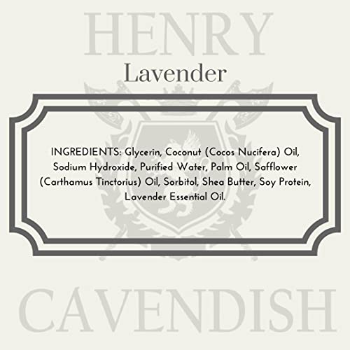 Henry Cavendish Lavender Shaving Soap with Shea Butter & Coconut Oil. Long Lasting 3.8 oz Puck Refill. Mens Shave Soap. All Natural. Rich Lather, Smooth Comfortable Shave. For Ladies and Gentlemen.