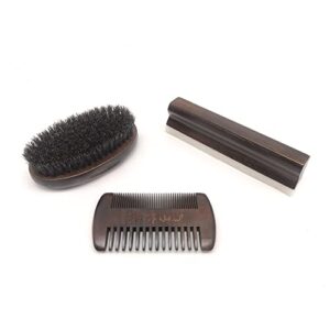 zp natural beard grooming kit for men – european vintage style w/beard comb, beard brush, beard bar – focusing on men’s beard care, mastering the beards of men all over the world
