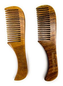 tree-mendous sandalwood mustache comb 2-pack – durable pocket combs that plant trees by green beard grmng