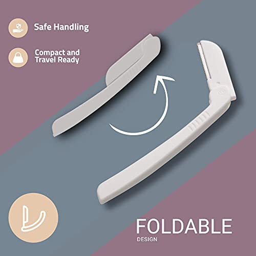 Dermaplaning Tool (6 Count) – Easy to Use Dermaplane Razor For Face – Facial Hair Removal for Women - Blade for Eyebrows and Peach Fuzz – Face Shavers for Women Help Exfoliate and Smooth the Skin