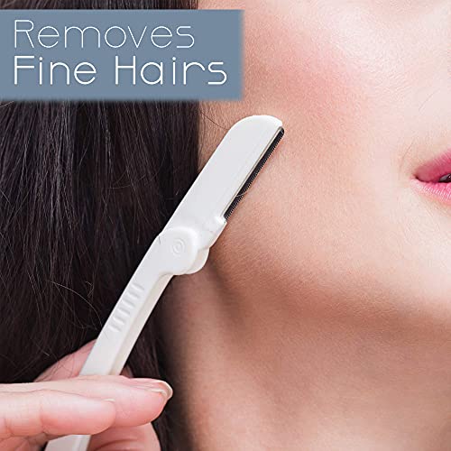 Dermaplaning Tool (6 Count) – Easy to Use Dermaplane Razor For Face – Facial Hair Removal for Women - Blade for Eyebrows and Peach Fuzz – Face Shavers for Women Help Exfoliate and Smooth the Skin