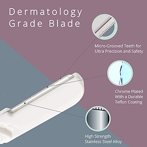 Dermaplaning Tool (6 Count) – Easy to Use Dermaplane Razor For Face – Facial Hair Removal for Women - Blade for Eyebrows and Peach Fuzz – Face Shavers for Women Help Exfoliate and Smooth the Skin