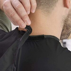 Beard Apron Shaving Hair Catcher - Beard Bib Shaving Catcher for Men, Beard Cape with Suction Cups for Shaping and Trimming, One Size Fits All - Static & Stick Free Fabric, Waterproof, Black