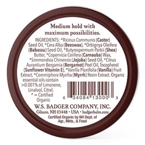 Badger - Mustache Wax, Medium Hold, Natural Mustache Wax, Certified Organic, Styling Facial Hair Wax, Moustache Wax, 0.75 oz