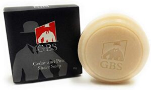 g.b.s 97% men’s cedar & pine shave soap –all natural shave soap for men- creates a rich lather foam for ultimate wet shaving experience (cedar and pine)