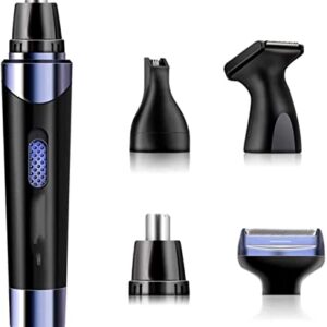 XIXIANDASHA Ear and Nose Hair Trimmer Clipper for Men Women, 4 in 1 USB Rechargeable Professional Electric Eyebrow and Facial Hair Trimmer with Waterproof Head Double-Edge Stainless Steel Blade