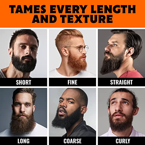 Tame the Wild Premium Beard Straightener Kit - Heated Beard Brush for Men - Beard Grooming Kit Includes Heat Protectant, Beard Soap, Beard Balm, Wooden Comb, & Storage Case - Gift Set