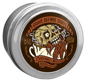 grave before shave 4 oz caramel mocha blend beard balm (caramel mocha coffee scent)