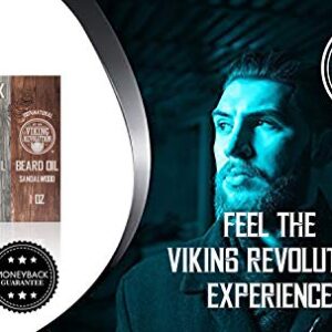 Beard Oil Conditioner 3 Pack - All Natural Variety Set 2 - Bay Rum, Unscented and Sandalwood Oil - Conditioning and Moisturizing for a Healthy Beard Viking Revolution