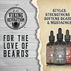 Beard Oil Conditioner 3 Pack - All Natural Variety Set 2 - Bay Rum, Unscented and Sandalwood Oil - Conditioning and Moisturizing for a Healthy Beard Viking Revolution