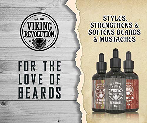 Beard Oil Conditioner 3 Pack - All Natural Variety Set 2 - Bay Rum, Unscented and Sandalwood Oil - Conditioning and Moisturizing for a Healthy Beard Viking Revolution