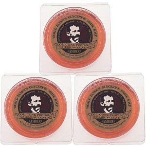 Col. Conk Amber Shave Soap 2.25 Ounce (Pack of 3)