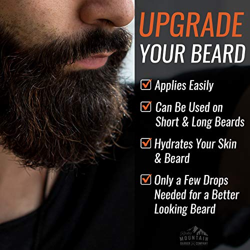 Beard Oil Sample Size Pack - 4 Unique Beard Oil Varieties (0.17 oz each) - Cedarwood, Sandalwood, Bamboo & Unscented – Contains Essential Oils