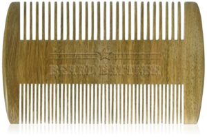 beard comb green sandalwood – add to a mens grooming kit best travel, pocket comb for men – works great with beard oil and brush, balm & wax, includes beard care carry bag