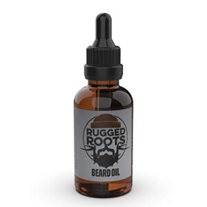 rugged roots beard oil-honest premium beard care-great for dry itchy beard-soften, soothe with all natural oils- thoughtful stocking stuffers for men (vanilla coffee)