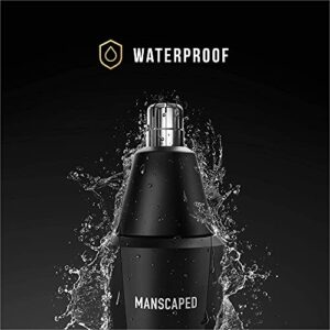 MANSCAPED® The Weed Whacker™ Nose and Ear Hair Trimmer Plus Extra Hypoallergenic Stainless Steel Replacement Blade– 9,000 RPM Painless Precision Tool with Rechargeable Battery, Wet/Dry, Easy to Clean