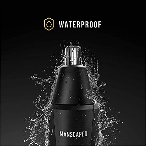 MANSCAPED® The Weed Whacker™ Nose and Ear Hair Trimmer Plus Extra Hypoallergenic Stainless Steel Replacement Blade– 9,000 RPM Painless Precision Tool with Rechargeable Battery, Wet/Dry, Easy to Clean