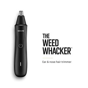 MANSCAPED® The Weed Whacker™ Nose and Ear Hair Trimmer Plus Extra Hypoallergenic Stainless Steel Replacement Blade– 9,000 RPM Painless Precision Tool with Rechargeable Battery, Wet/Dry, Easy to Clean