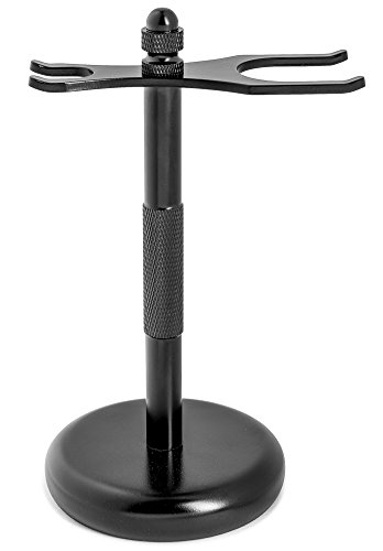 Perfecto Deluxe Black Razor and Brush Stand - The Best Safety Razor Stand. This Will Prolong The Life Of Your Shaving Brush