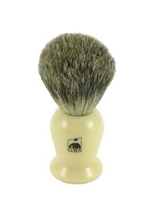 customizable gbs pure badger bristle shaving brush 21 mm knot 100 mm (4″ tall) ivory handle! personalized