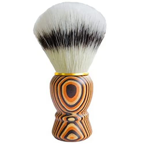 KIKC Synthetic Shaving Brush, Art Wooden Beard Brush (Ultra-Dense Synthetic Hair), Barber Shop Professional Salon Shaving Tool（22mm luxury Knot）