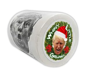 buttswipes donald trump toilet paper “whiny little grump” christmas gag gift stocking stuffer (1 roll)