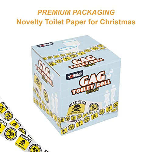 YOBRO Novelty Toilet Paper, Valentines Day Toilet Paper, Gag Gifts for Men and Women, Funny gift for Christmas Stocking Stuffers Party Favors,Gift for Your Friends in Special Festival, 1 Roll, Yellow