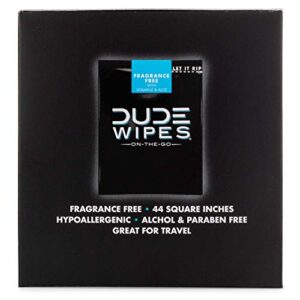 DUDE Wipes On-The-Go Flushable Wet Wipes - 2 Pack, 60 Wipes - Unscented Extra-Large Individually Wrapped Wipes with Vitamin E & Aloe - Septic and Sewer Safe